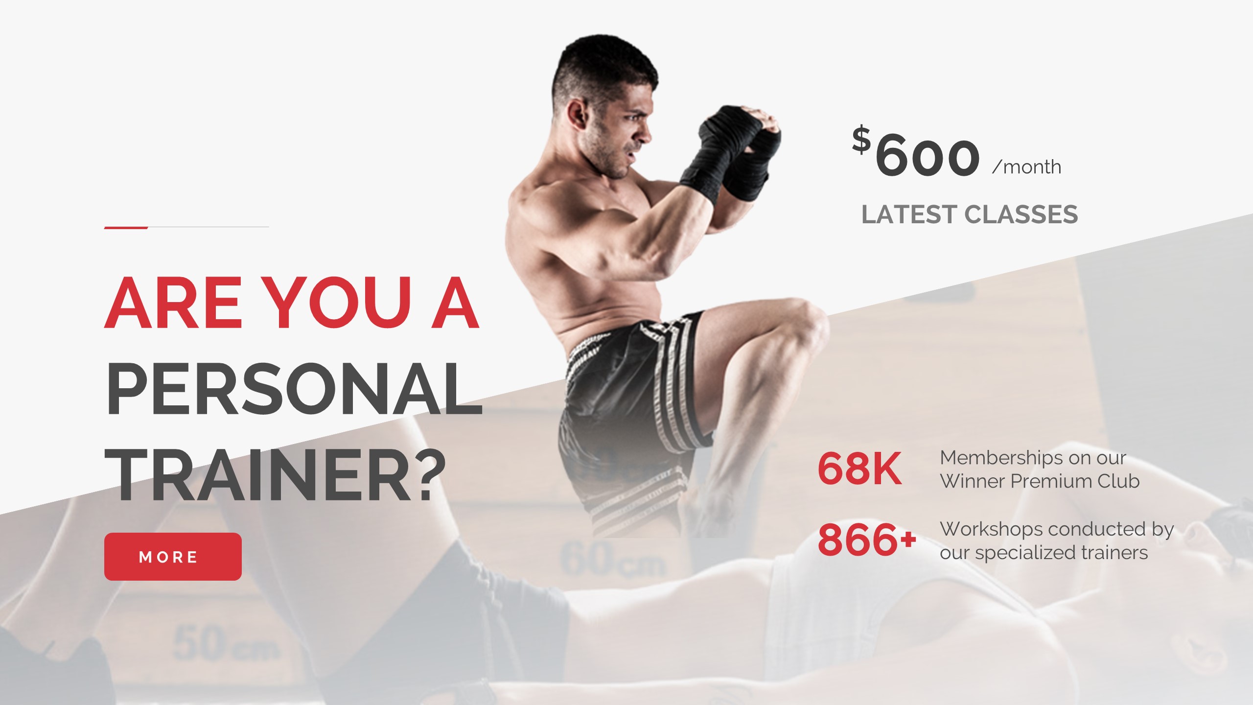 X Sport Gym and Fitness Google Slide Template, Presentation Templates